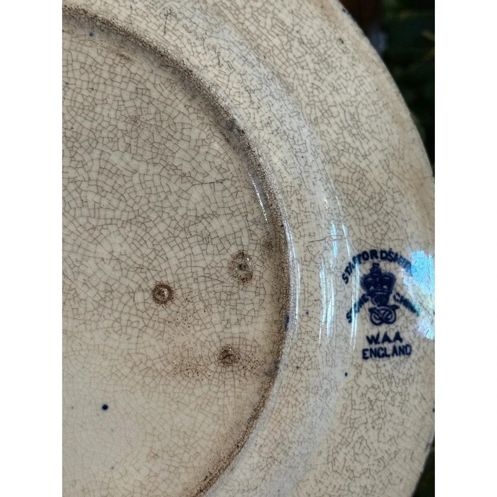 Staffordshire Blue Willow Plate England 9.5